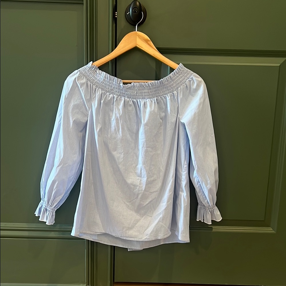 United Colors Of Benetton Blue & White Blouse Top